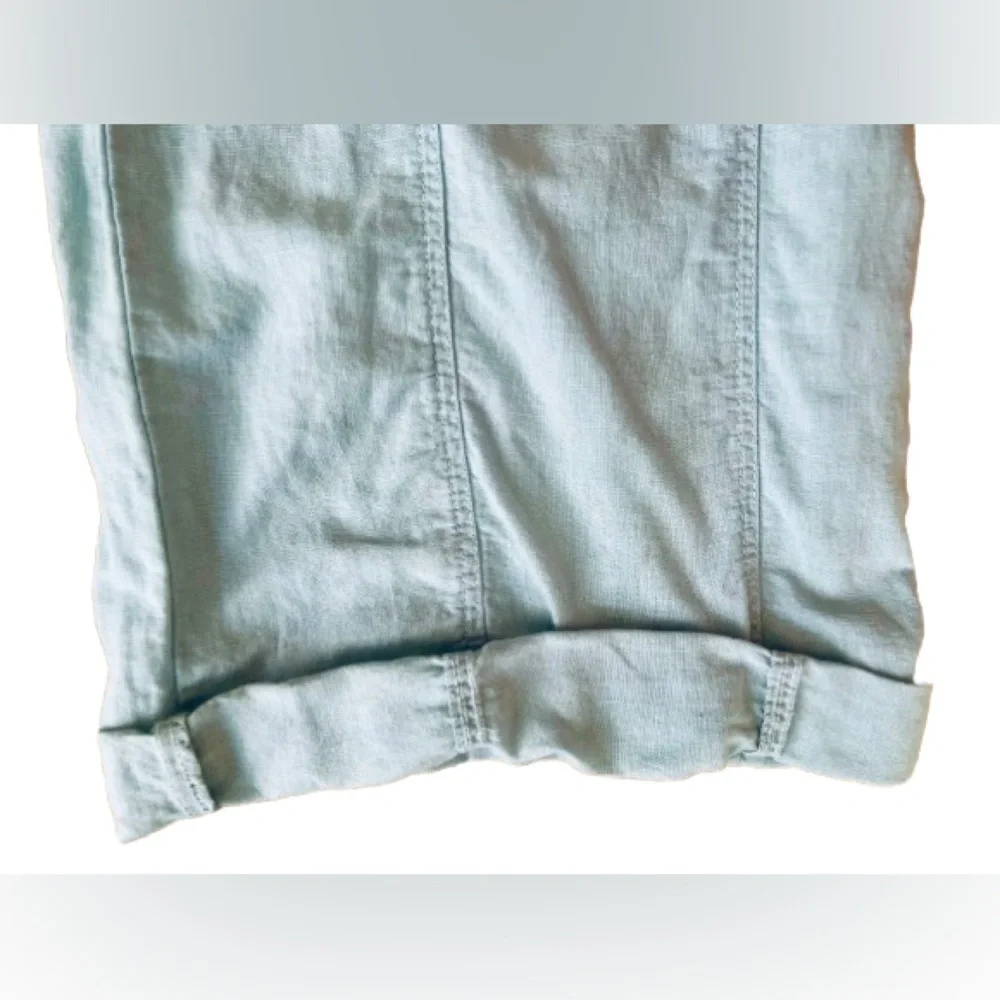Zara Limited Edition Wide Linen Blend Cargo Jumpsuit. Size M